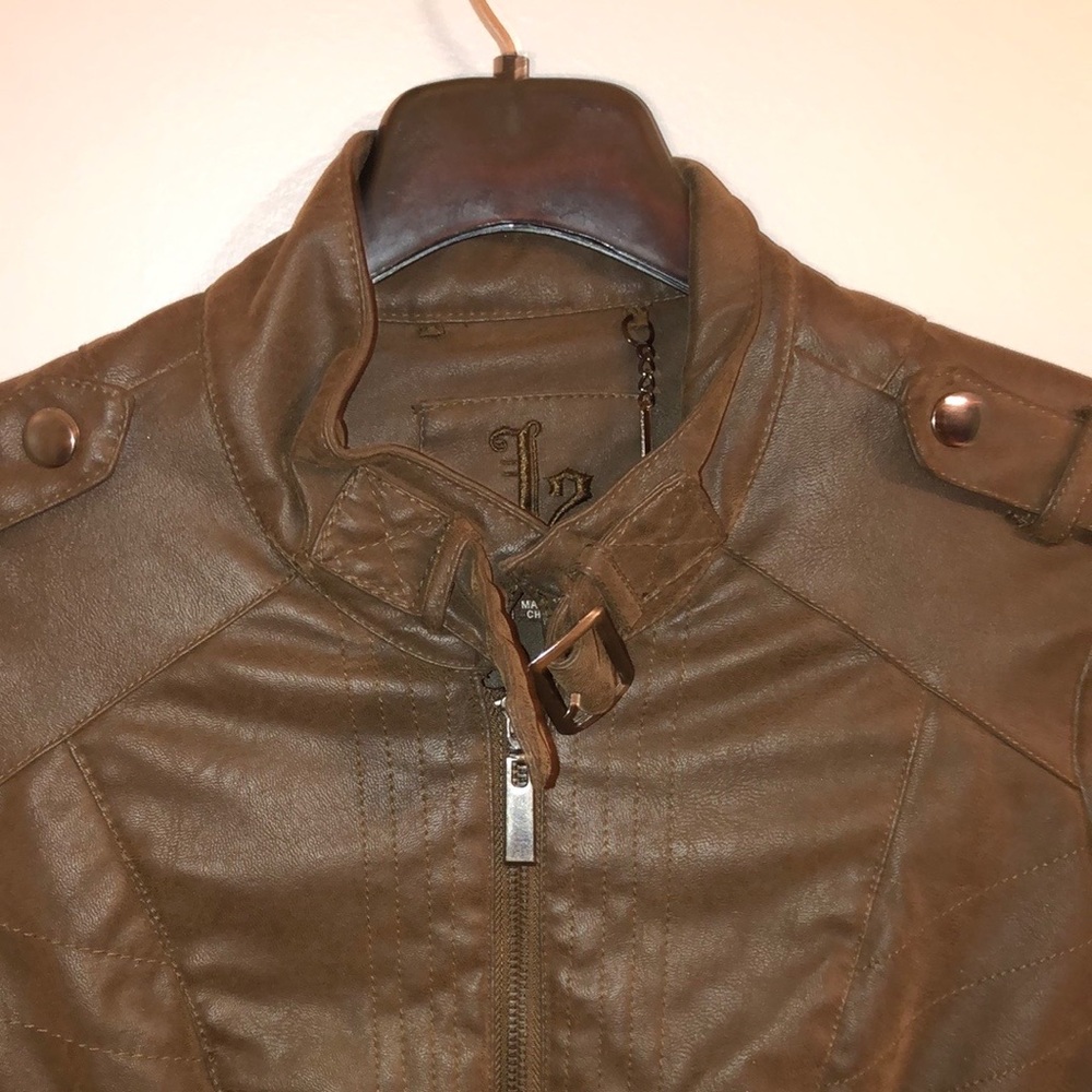 L2 brown leather jacket